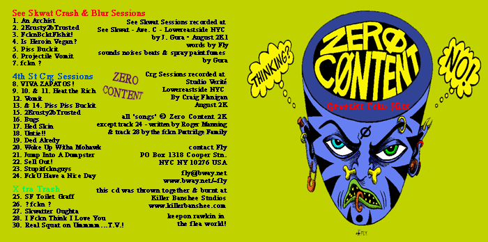 Zero Content Greatest Fckn Hits CD Case Cover