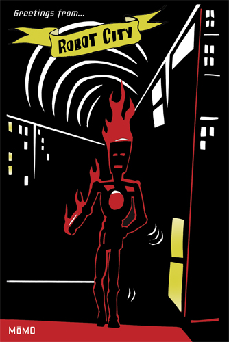 MoMO Show Card - Greetings from Robot City