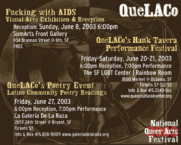 QueLACo Visual Arts, Performance, Readings