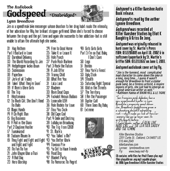Godspeed Audiobook CD back